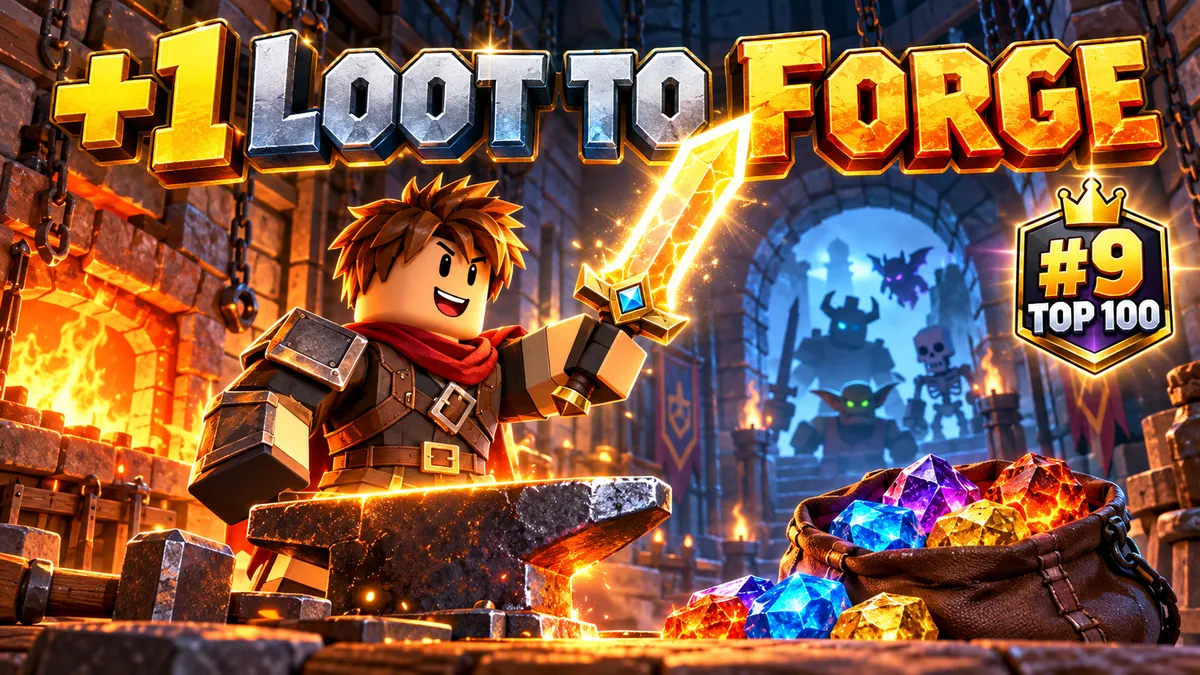 +1 Loot To Forge Roblox Guide: Rank 9, Ores and Gear