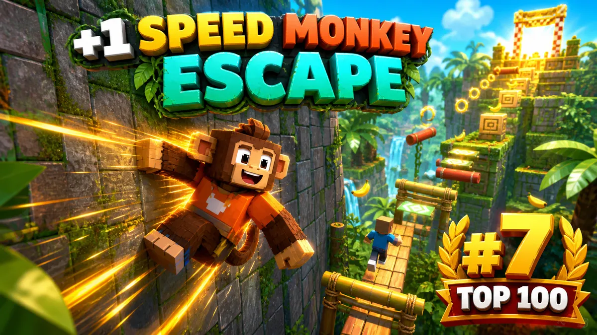 +1 Speed Monkey Escape on Roblox: Top-7 Guide