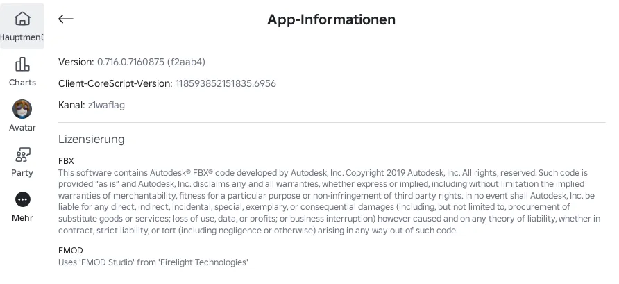 Screenshot of the Roblox version 0.716