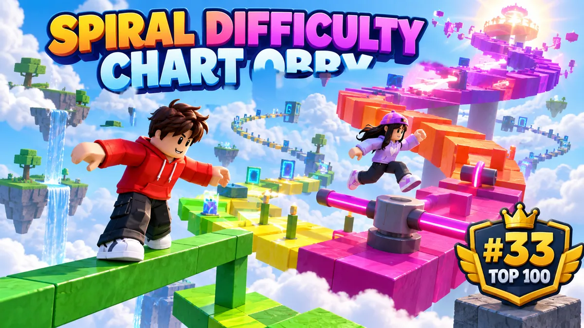 Spiral Difficulty Chart Obby Guide: Rank 33 and 240 Stages