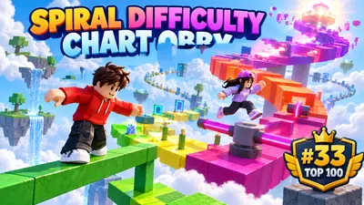 Spiral Difficulty Chart Obby Guide: Rank 33 and 240 Stages