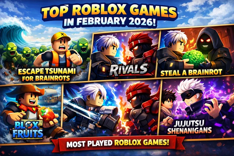 Top 5 Most Popular Roblox Games in February 2026